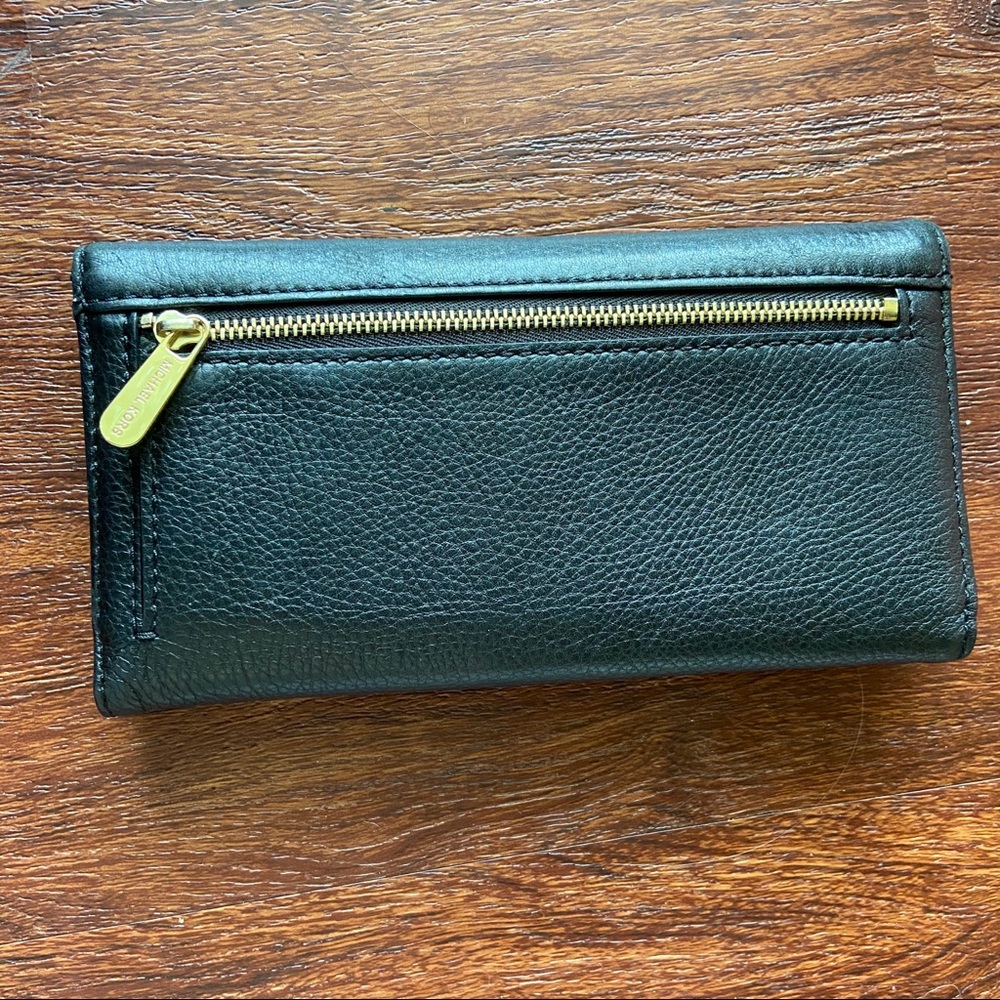 MICHAEL KORS Black Leather Tri-Fold Wallet - Picture 2 of 9